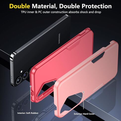 جراب SPIDERCASE مصمم لهاتف Samsung Galaxy S24 Plus، جراب هاتف عالي التحمل مضاد للصدمات لهاتف Galaxy S24 Plus 2024، وردي in Kuwait