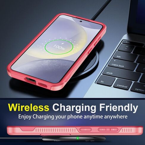 جراب SPIDERCASE مصمم لهاتف Samsung Galaxy S24 Plus، جراب هاتف عالي التحمل مضاد للصدمات لهاتف Galaxy S24 Plus 2024، وردي in Kuwait