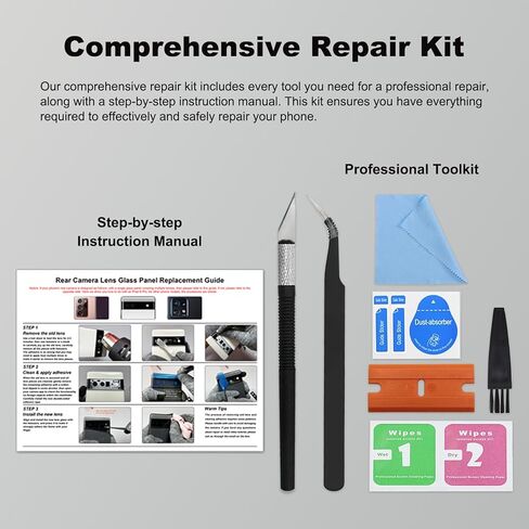 3PCS for Galaxy Note 20 Ultra Rear Camera Lens Glass Replacement Kit, with Tools & Instruction, Bronze in Saudi Arabia