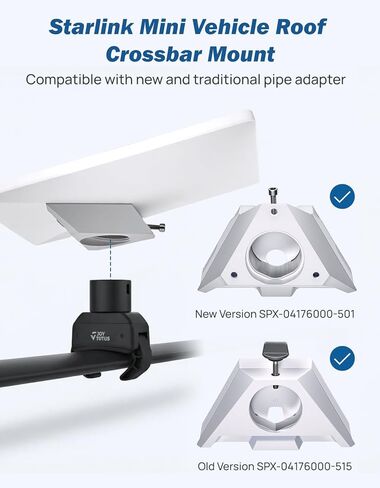 حامل سقف JOYTUTUS متوافق مع حامل سلم Starlink Mini Rv متوافق مع مستطيل، ديناميكي هوائي، عارضة مربعة، سبائك الألومنيوم in Kuwait