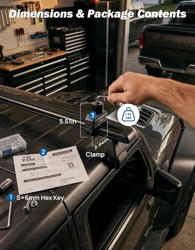 حامل سقف JOYTUTUS متوافق مع حامل سلم Starlink Mini Rv متوافق مع مستطيل، ديناميكي هوائي، عارضة مربعة، سبائك الألومنيوم in Kuwait
