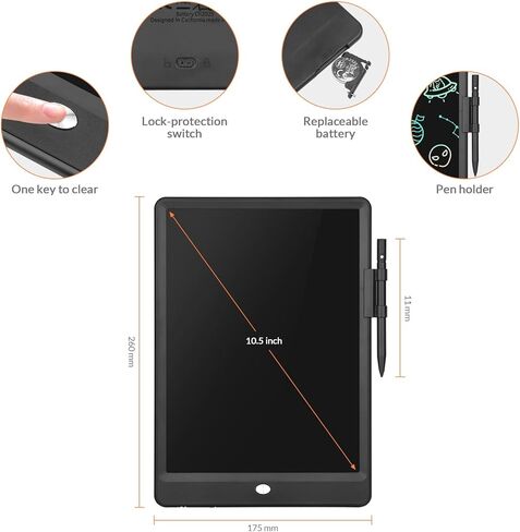 Mafiti LCD Writing Tablet 8.5 Inch Electronic Writing Drawing Pads Portable Doodle Board Gifts for Kids Travel Toys for Toddler Birthday Christmas Gift for Boys Girls Age 3 4 5 6 7 8 Cyan in Saudi Arabia