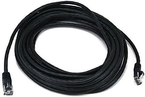 Monoprice 25FT 24AWG Cat5e 350MHz UTP Ethernet Bare Copper Network Cable - Black (2 Pack) in Saudi Arabia
