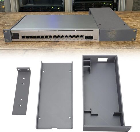 1U 19" Rack Mount with PSU Tray, Compatible with Ubiquiti UniFi USW-Pro-Max-16-PoE Network Switch, Ventilated Bracket in Saudi Arabia
