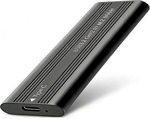 حاوية M.2 NVMe SSD، محول USB 3.2 Gen2 10 جيجابت في الثانية M.2 إلى USB-C، حافظة PCIe خارجية من الألومنيوم، تدعم 2230/2242/2260/2280 M/B&M Key SSD، UASP Trim لنظام التشغيل Mac Windows Linux (SSD غير متضمن) in Kuwait