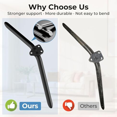 Yaotieci Metal TV Legs Only for 65R4A5R 65R6A5R Roku TV Stand Legs, for Roku Select/Plus Series Models Listed with Screws, Anti Slip Pads and Instruction, Easy Installation in Saudi Arabia