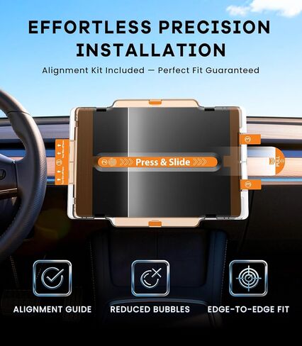 PandaShield Screen Protector for Tesla Model 3 Highland (2026-2024) & Model Y Juniper (2025) 15.4-Inch, HD Tempered Glass with Alignment Kit, 9H Anti-Scratch, Anti-Fingerprint in Saudi Arabia