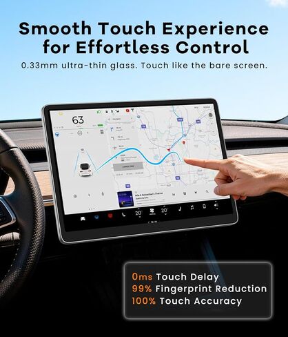 PandaShield Screen Protector for Tesla Model 3 Highland (2026-2024) & Model Y Juniper (2025) 15.4-Inch, HD Tempered Glass with Alignment Kit, 9H Anti-Scratch, Anti-Fingerprint in Saudi Arabia