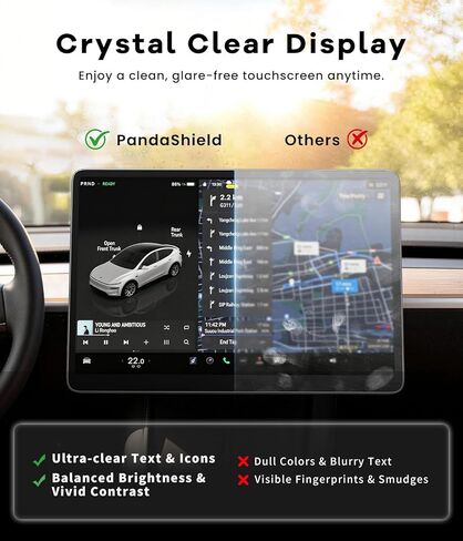PandaShield Screen Protector for Tesla Model 3 Highland (2026-2024) & Model Y Juniper (2025) 15.4-Inch, HD Tempered Glass with Alignment Kit, 9H Anti-Scratch, Anti-Fingerprint in Saudi Arabia