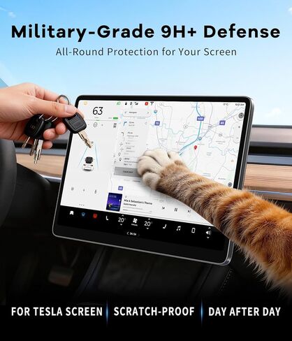 PandaShield Screen Protector for Tesla Model 3 Highland (2026-2024) & Model Y Juniper (2025) 15.4-Inch, HD Tempered Glass with Alignment Kit, 9H Anti-Scratch, Anti-Fingerprint in Saudi Arabia