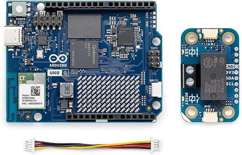 Arduino UNO Q 4GB + Modulino Latch Relay — Plug‑and‑Play High‑Power Switching Module Bundle for AI, IoT, Robotics & Prototyping | Linux + Arduino | No‑Solder Modular Expansion in Saudi Arabia