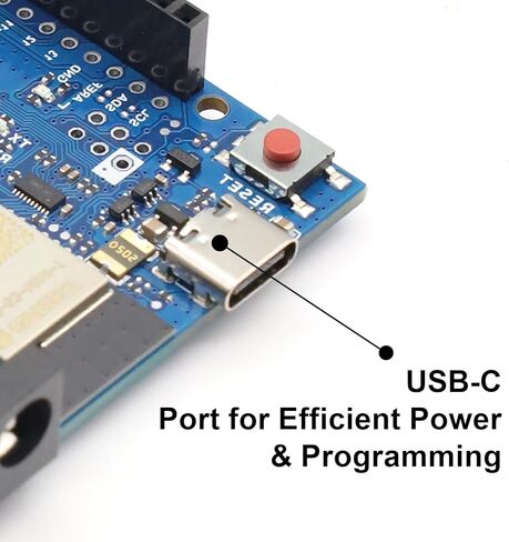 لوحة UNO R4 WiFi [ABX00087] - وحدة تحكم دقيقة ثنائية النواة، واي فاي وبلوتوث، USB-C، CAN، 12 بت DAC، OP-AMP، موصل Qwiic، مصفوفة LED لإنترنت الأشياء والمشروعات المدمجة، متوافقة مع Arduino IDE in Saudi Arabia