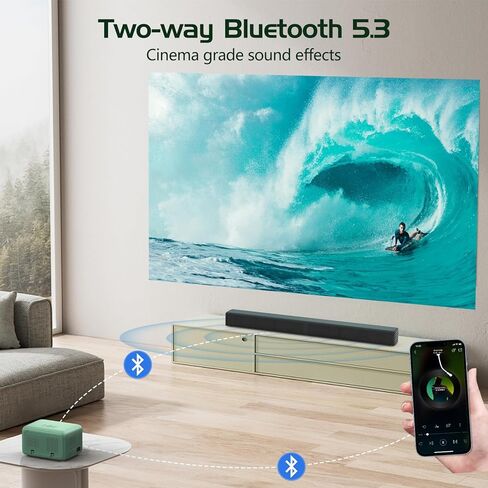 Projector with Wifi and Bluetooth, Native 1080P Portable Mini Projector 4K Support, Auto Focus & Auto Keystone Projector for Bedroom/Home/Outdoor, Compatible with Smartphone/HDMI/USB/TV Stick in Saudi Arabia