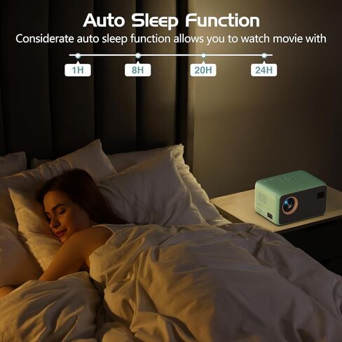 Projector with Wifi and Bluetooth, Native 1080P Portable Mini Projector 4K Support, Auto Focus & Auto Keystone Projector for Bedroom/Home/Outdoor, Compatible with Smartphone/HDMI/USB/TV Stick in Saudi Arabia