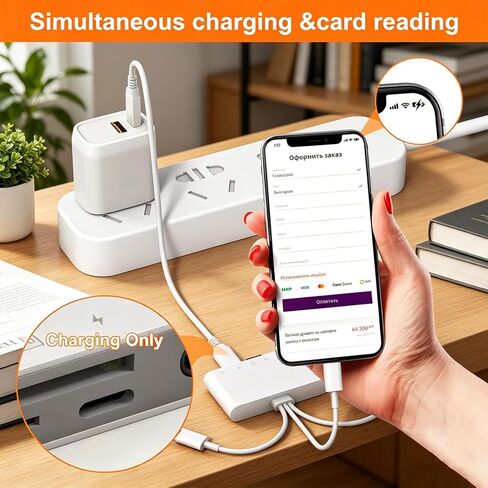 قارئ بطاقات ذاكرة عالمي 5 في 1، محول 3 في 1 USB C/Lightning/USB A إلى SD/TF مع مقبس سماعة رأس مقاس 3.5 مم ومنفذ طاقة Lightning (للشحن فقط)، متوافق مع iPhone وiPad وAndroid والكمبيوتر اللوحي in Kuwait