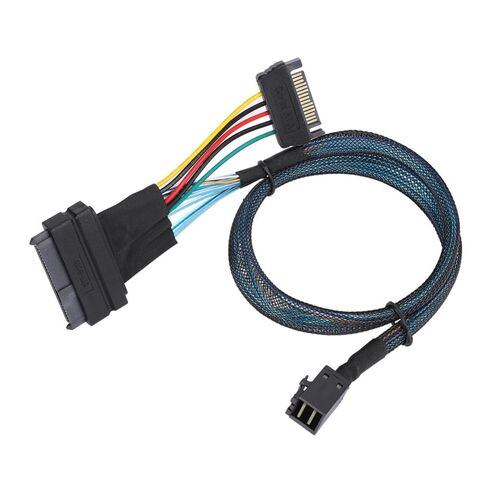 SFF8643 إلى SFF8639 15P SAS كابل 0.5 متر - 12 جيجابايت/ثانية Mini SAS HD إلى U.2 محول مع خط كهرباء لنقل بيانات الخادم HDD in Kuwait