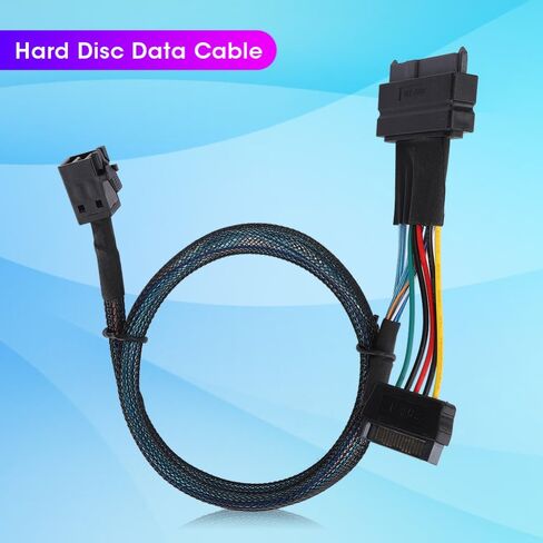 SFF8643 إلى SFF8639 15P SAS كابل 0.5 متر - 12 جيجابايت/ثانية Mini SAS HD إلى U.2 محول مع خط كهرباء لنقل بيانات الخادم HDD in Kuwait