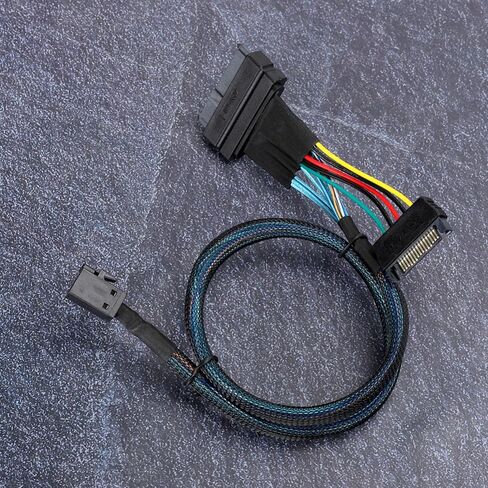 SFF8643 إلى SFF8639 15P SAS كابل 0.5 متر - 12 جيجابايت/ثانية Mini SAS HD إلى U.2 محول مع خط كهرباء لنقل بيانات الخادم HDD in Kuwait