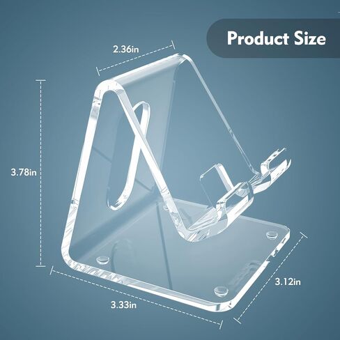 Acrylic Phone Stand, Portable Clear Cell Phone Stand, Compatible with Phone 16 15 14 13, Android Smartphone, Pad, Desk Accessories in Saudi Arabia