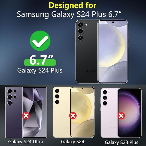 جراب SPIDERCASE مصمم لهاتف Samsung Galaxy S24 Plus، [حماية من السقوط بدرجة عسكرية 10 أقدام] جراب هاتف عالي التحمل مضاد للصدمات لهاتف Galaxy S24 Plus 2024، أزرق فاتح in Kuwait
