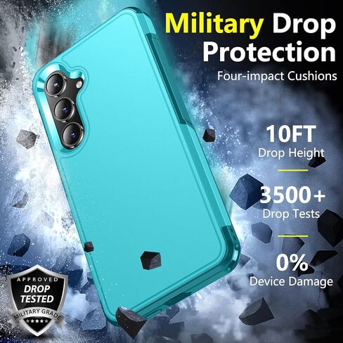 جراب SPIDERCASE مصمم لهاتف Samsung Galaxy S24 Plus، [حماية من السقوط بدرجة عسكرية 10 أقدام] جراب هاتف عالي التحمل مضاد للصدمات لهاتف Galaxy S24 Plus 2024، أزرق فاتح in Kuwait