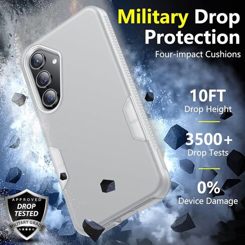 جراب SPIDERCASE مصمم لهاتف Samsung Galaxy S24 Plus، جراب هاتف عالي التحمل مقاوم للصدمات للهواتف ومكبرات الصوت، شفاف غير لامع in Kuwait