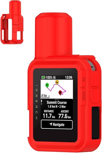 for Garmin inReach Mini 3 Plus Protective case, Shockproof Waterproof Lightweight Silicone Protective, Red in Saudi Arabia