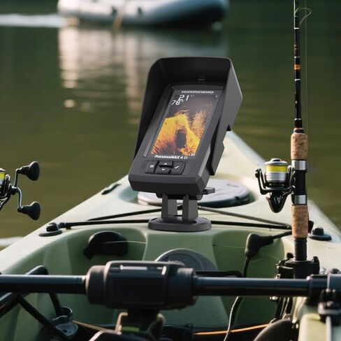 طقم واقي من الشمس وغطاء شاشة لجهاز Humminbird PiranhaMAX 4 و4 DI Fish Finder، غطاء ظل مضاد للوهج وغطاء شاشة واقي، أسود in Kuwait