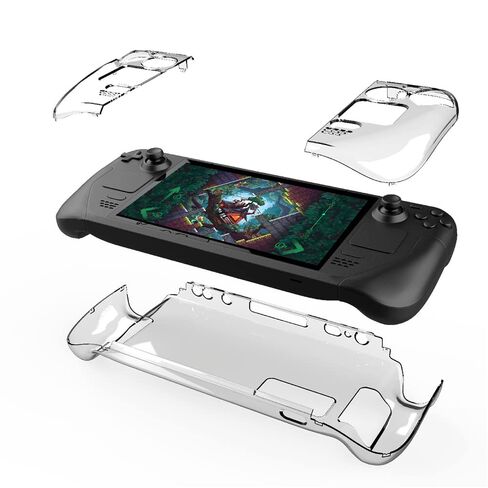 Hard Case for Steam Deck Clear Protective Case Non-Slip Anti-Collision Gamepad Cover Game Console Shell Transparent PC Host Split Crystal Shockproof Protective Cases in Saudi Arabia