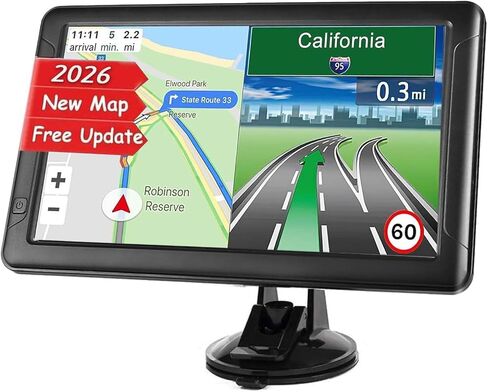 GPS Navigator للسيارة، أحدث خريطة 2026، شاشة لمس 9 بوصة، نظام ملاحة GPS سعة 16 جيجابايت، نظام ملاحة GPS للشاحنة، التوجيه الصوتي وكاميرا السرعة GPS، يوفر تحديثات حية للخريطة مدى الحياة in Kuwait