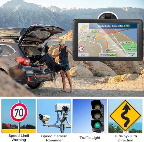 GPS Navigator للسيارة، أحدث خريطة 2026، شاشة لمس 9 بوصة، نظام ملاحة GPS سعة 16 جيجابايت، نظام ملاحة GPS للشاحنة، التوجيه الصوتي وكاميرا السرعة GPS، يوفر تحديثات حية للخريطة مدى الحياة in Kuwait