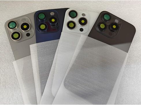1Pcs/Lot Battery Cover Glass for iPhone 15 Pro Max Back Housing Replacement with Small Parts Metal Plate Magnetic for iPhone 15PM 2in1 Big Hole Back Glass Rear Door Case (Natural) in Saudi Arabia