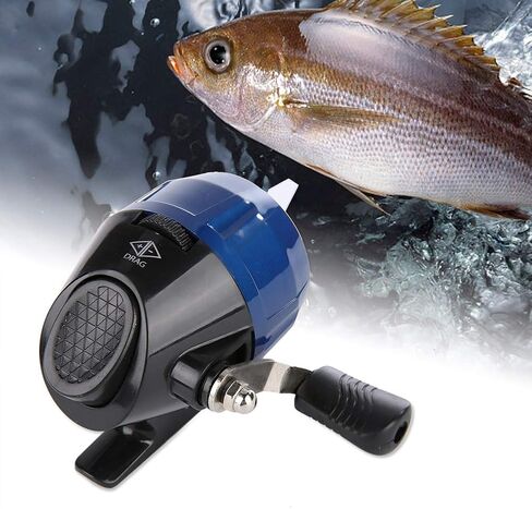 Portable Spincast Fishing Reel, Lightweight Metal Body, Self-Retrieving Handle, for Fishing Lovers with Nylon Line, Red in Saudi Arabia