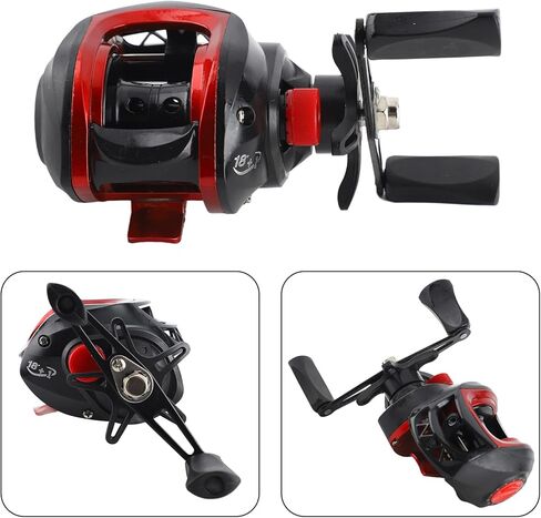 Fish Bait Reel, 7.2:1 Baitcaster Reels Long Range Bait Casting for Saltwater Freshwater Fishing (Right Handed) in Saudi Arabia