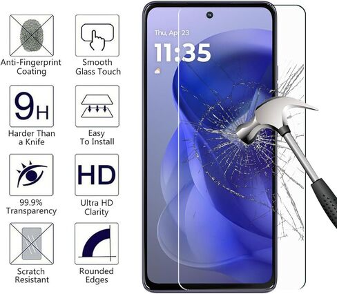 for Motorola Moto G Power 5G 2025 Case with 2 Tempered Glass Screen Protectors, Cute Pattern Design, Slim Shockproof Protective Soft Silicone Phone Cover for Girls Women Boys (Black) in Saudi Arabia