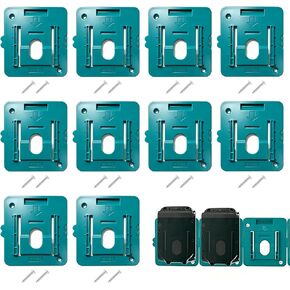 10PCS Battery Rack for Makita BL1850 BL1860 BL1830 BL1840 BL1815 BL1820 BL1830, Battery Mount Compatible with Makita 18v LXT Li-Ion Fit for BL1860, Battery Dock for Garage Workshop in Kuwait
