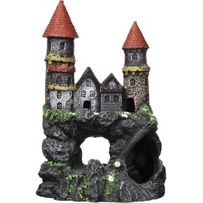 Penn-Plax Age-of-Magic Wizard’s Castle Aquarium Decoration – Safe for Freshwater and Saltwater Fish Tanks – Extra Large – Part A in Kuwait