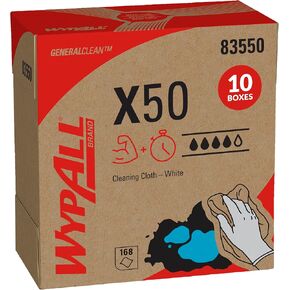 Wypall X50 Disposable Cloths (35015), Strong for Extended Use, Jumbo Roll, White, 1,100 Sheets / Roll in Saudi Arabia