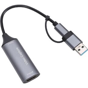 بطاقة التقاط فيديو Zopsc مدخل 4K 1080P 60 هرتز، وصلة كاميرا HDMI إلى USB 2.0 نوع C، توصيل وتشغيل من سبائك الألومنيوم UVC للكاميرا والكمبيوتر المحمول الذكي in Saudi Arabia