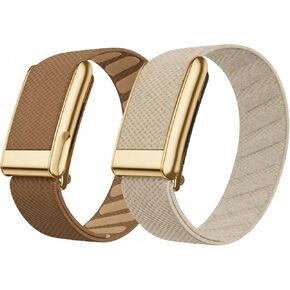 2-Pack Superknit Bands Compatible with WHOOP 5.0, Soft Adjustable Replacement Wristband Strap for One Peak & MG with Golden Accessories (Includes 1pcs One Peak + 1pcs MG) in Saudi Arabia