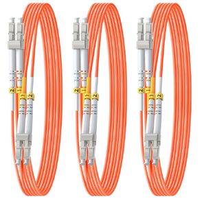 FiberPrime- OM1 LC إلى LC كابل تصحيح الألياف، مزدوج متعدد الأوضاع، كابل تصحيح الألياف الضوئية MM، 1G، 50/125um، LSZH، 1m/3ft، 5Pack in Kuwait