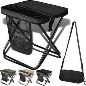 Foldable Backpack Stool for Adults - Portable Camping Stool with Sling Bag, 300lbs Capacity for Camping, Fishing, Hiking, Travel, Picnic (Green) in Saudi Arabia