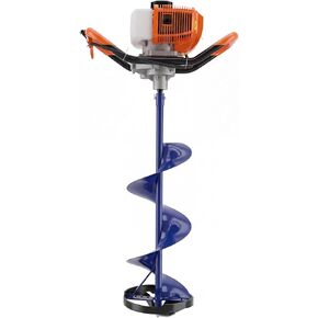 2 في 1 تعمل بالغاز 52CC 2-Stroke Ice Auger & Earth Auger Kit، 10 بوصة مثقاب ثلج و5.9 بوصة مثقاب أرضي لصيد الأسماك على الجليد وحفر ما بعد الثقب، معتمدة من وكالة حماية البيئة، متعددة الاستخدامات على مدار العام in Kuwait