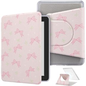 Detachable Magnetic 2-in-1 Pink Case Compatible with New 7" Kindle Paperwhite 12th Gen 2024 and Kindle Colorsoft Signature Edition, Slim PU Leather Stand Cover with Clear Back, Auto Sleep/Wake. in Saudi Arabia