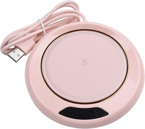 USB Coffee Mug Warmer 20W with 3 Temperature Settings Pink, Green, White, for Auto Shut-Off, for Most Cups, 8x8cm Heating Area in Saudi Arabia