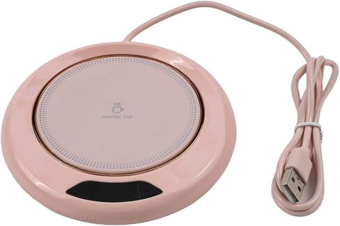 USB Coffee Mug Warmer 20W with 3 Temperature Settings Pink, Green, White, for Auto Shut-Off, for Most Cups, 8x8cm Heating Area in Saudi Arabia