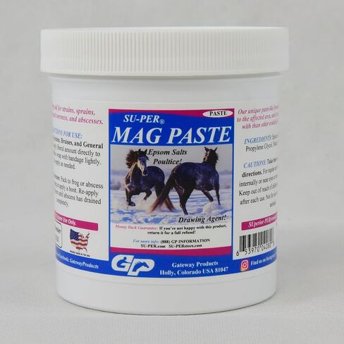 Mag Paste Horse Poultice - Helps with Strains, Sprains, Bruises, Soreness, and Abscesses - Epsom Salts Poultice & Drawing Agent - 1 Pint, (2 Pack) in Saudi Arabia