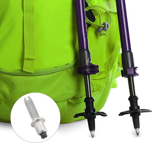 6PCS Trekking Pole Replacement Tips Outdoor Anti Slip High Hardness Carbon Steel Accessories 1.18x0.37x0.19 inches for Travel Skiing Walking Poles and Canes in Saudi Arabia