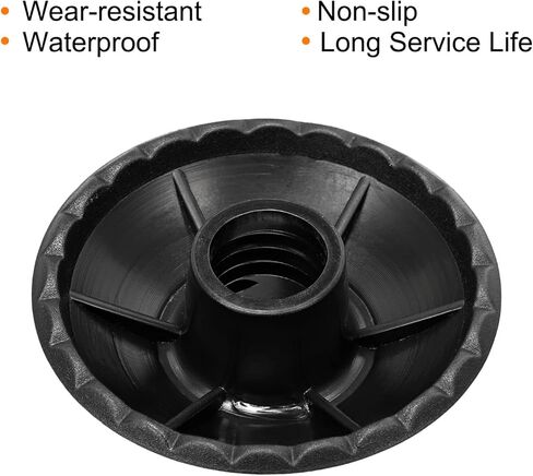 Generic 4Pcs Trekking Pole Baskets, Black, 13mm Inner Diameter, 53mm x 19mm Size, Snowflake Design for Mud, Snow, and Outdoor Sports in Saudi Arabia