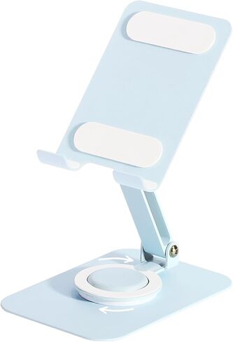 Adjustable Metal Phone Stand for Desk – Foldable 360° Rotating Phone Holder Compatible with iPhone 17/16/15/14 Pro Max/Air, Galaxy S25/S26 & Google Pixel 10a – Pink in Saudi Arabia
